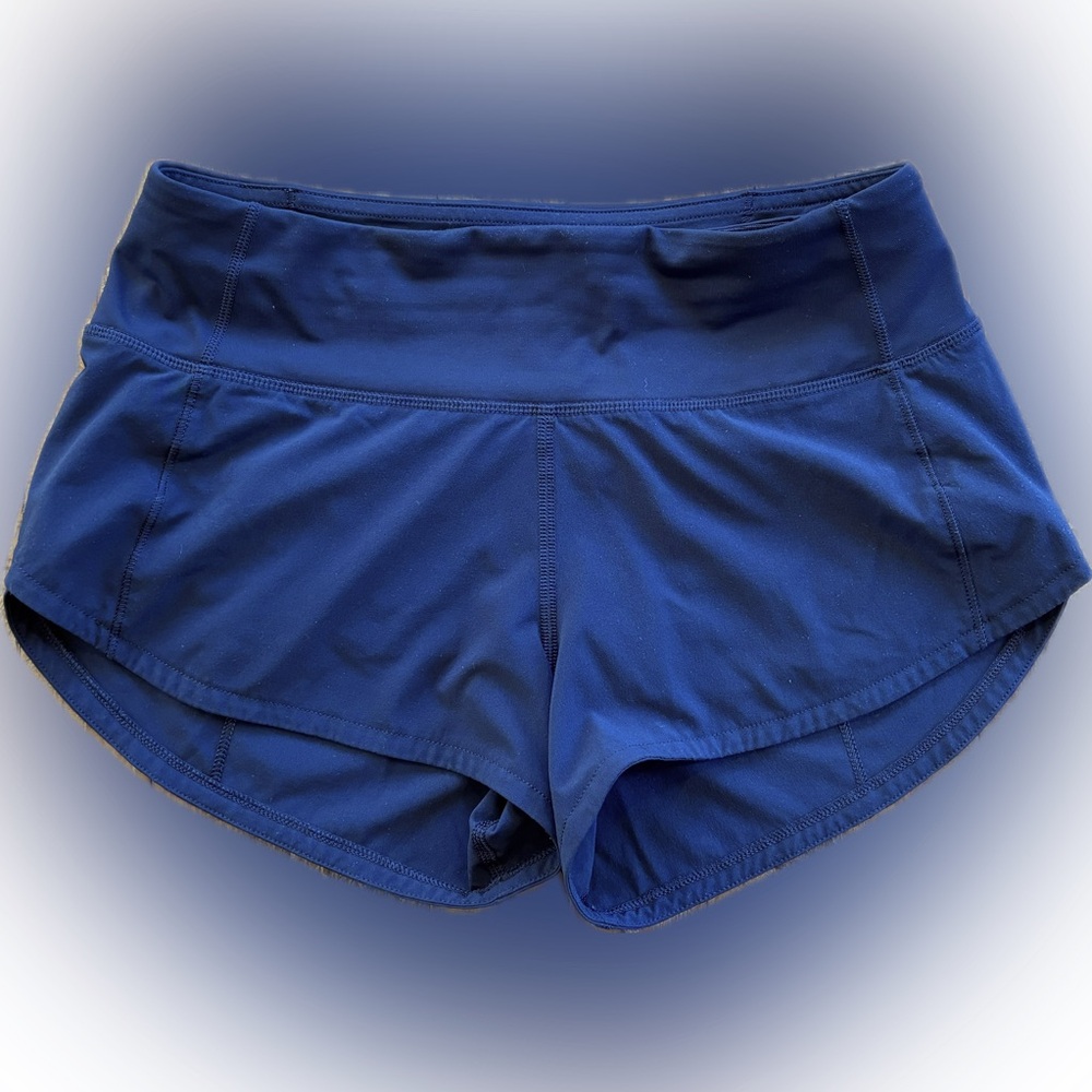 Lululemon Speed Up Low-Rise Lined Short 2.5”, Navy, Size 0